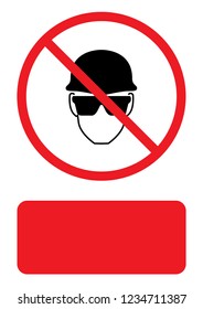 An Illustrated Icon Isolated on a Background - Safety Glasses and Helmet