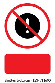 An Illustrated Icon Isolated on a Background - Round Exclamation Mark Selected