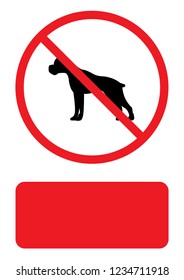 An Illustrated Icon Isolated on a Background - Pitbull Guard Dog