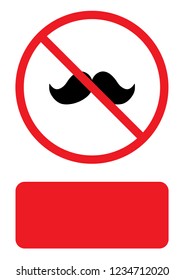 An Illustrated Icon Isolated on a Background - Moustache