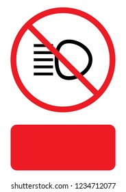 An Illustrated Icon Isolated on a Background - Main Headlights Light