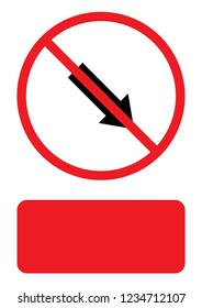 An Illustrated Icon Isolated on a Background - Lower Right Arrow