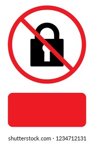 An Illustrated Icon Isolated on a Background - Lock