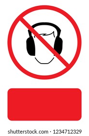 An Illustrated Icon Isolated on a Background - Ear Defenders Protection