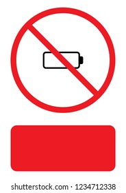 An Illustrated Icon Isolated on a Background - Empty Battery