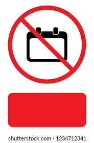 An Illustrated Icon Isolated on a Background - Empty Rounded Calendar