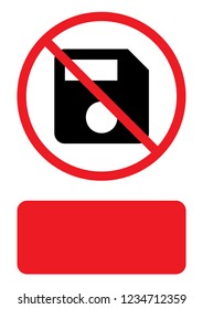 An Illustrated Icon Isolated on a Background - Large Floppy Disk