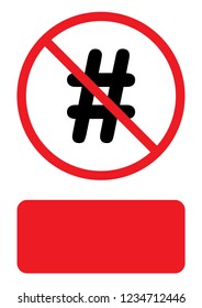 An Illustrated Icon Isolated on a Background - Hashtag