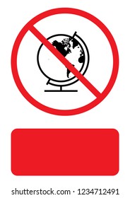 An Illustrated Icon Isolated on a Background - Globe North America South America