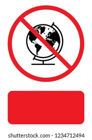 An Illustrated Icon Isolated on a Background - Globe North America South America Europe