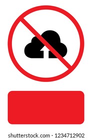 An Illustrated Icon Isolated on a Background - Cloud Upload