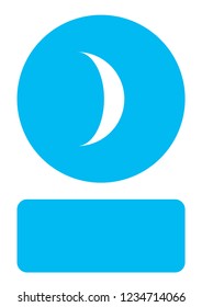 An Illustrated Icon Isolated on a Background - Waxing Crescent Moon