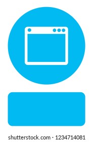 An Illustrated Icon Isolated on a Background - Web Browser