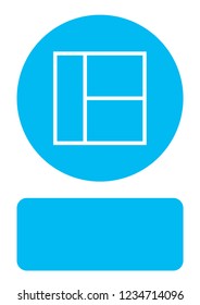 An Illustrated Icon Isolated on a Background - Web Wireframe 3 Way Split