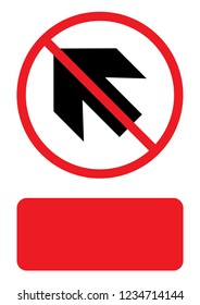 An Illustrated Icon Isolated on a Background - Arrow Up Left