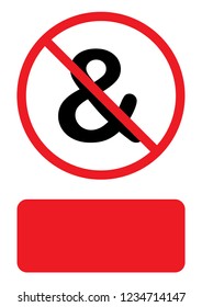 An Illustrated Icon Isolated on a Background - Ampersand