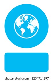 An Illustrated Icon Isolated on a Background - World North America South America Europe