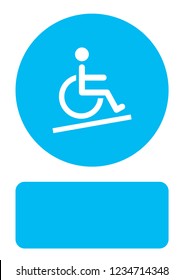 An Illustrated Icon Isolated on a Background - Wheelchair Accessible Ramp