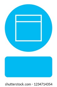An Illustrated Icon Isolated on a Background - Web Wireframe Split Top
