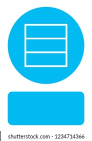 An Illustrated Icon Isolated on a Background - Web Wireframe Triple Horizontal Split 
