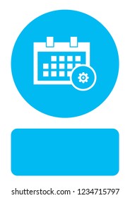An Illustrated Icon Isolated on a Background - Square Calendar Configure