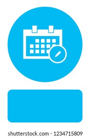 An Illustrated Icon Isolated on a Background - Square Calendar Edit
