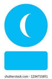 An Illustrated Icon Isolated on a Background - Waning Gibbous Moon-96