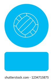 An Illustrated Icon Isolated on a Background - Volley Ball