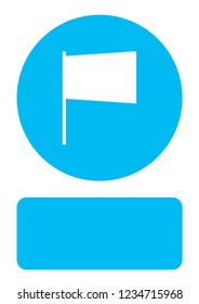 An Illustrated Icon Isolated on a Background - Upper Arc Flag