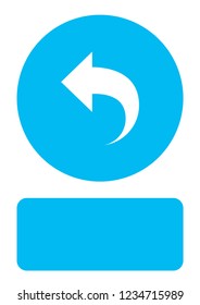 An Illustrated Icon Isolated on a Background - Undo