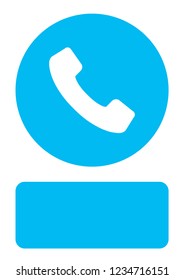 An Illustrated Icon Isolated on a Background - Telephone