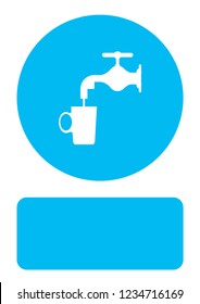 An Illustrated Icon Isolated on a Background - Tap Water and Mug