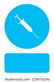 An Illustrated Icon Isolated on a Background - Syringe