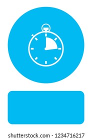 An Illustrated Icon Isolated on a Background - Stopwatch Quarter Complete