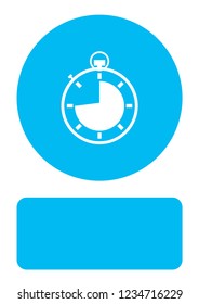 An Illustrated Icon Isolated on a Background - Stopwatch 3 Quarters Complete