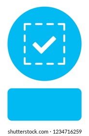 An Illustrated Icon Isolated on a Background - Squared Tick