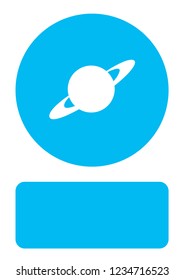 An Illustrated Icon Isolated on a Background - Ring Planet