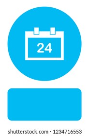 An Illustrated Icon Isolated on a Background - Square Calendar Day