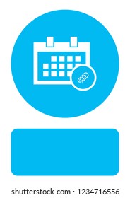 An Illustrated Icon Isolated on a Background - Square Calendar Attach