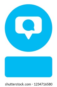 An Illustrated Icon Isolated on a Background - Social Media Message
