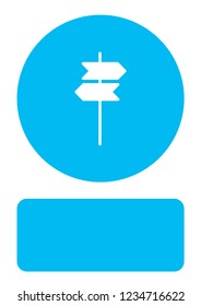 An Illustrated Icon Isolated on a Background - Sign Post Right Left