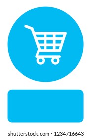 An Illustrated Icon Isolated on a Background - Shopping Trolley