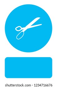 An Illustrated Icon Isolated on a Background - Scissors