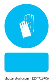 An Illustrated Icon Isolated On A Background - Safety Gloves
