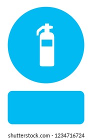 An Illustrated Icon Isolated on a Background - Safety Fire Extinguisher