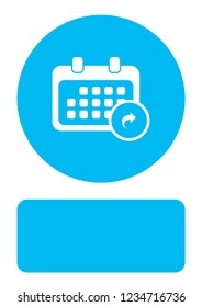 An Illustrated Icon Isolated on a Background - Rounded Calendar Share