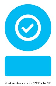 An Illustrated Icon Isolated on a Background - Round Tick