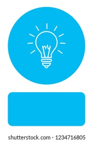 An Illustrated Icon Isolated on a Background - Round Light Bulb