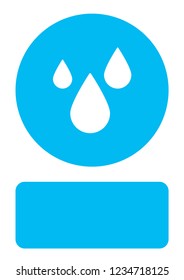 An Illustrated Icon Isolated on a Background - Rain Drops
