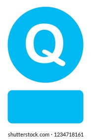 An Illustrated Icon Isolated on a Background - Q